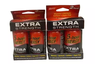 5 Hour Energy Extra Strength Energy Drink Berry 4 Pack • $11.24