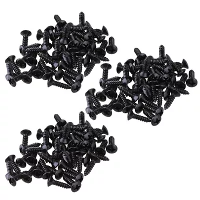 100X Guitar Bass Screws Parts For Scratchplates Pickguard Black K3P39909 • £6.68