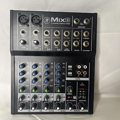 Mackie MIX8 8 Channel Compact Mixer Used Great Condition • $55