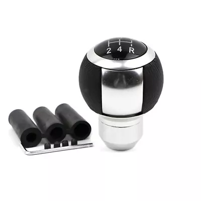 5 Speed Gear Shift Knob Ball Universal Manual Lever Shifter Aluminum W/ Leather • $21.84