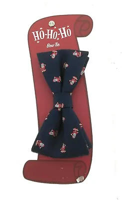 Ho Ho Ho Mens Christmas Santa Blue Bow Tie • $14.09