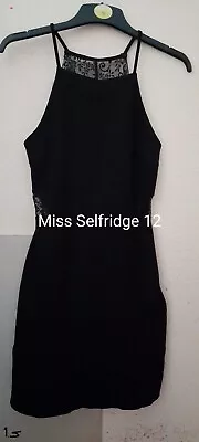 Miss Selfridge Black Dress. Size 12 • £1.99