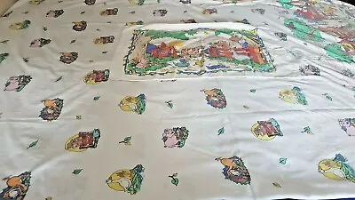 Kids Nursery Rhymes Single Duvet +Pillow Case - Mac Donalds Farm Vintage • £20