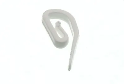 Packet 100 X White Plastic Curtain Tape Hooks Home Caravan 10d1 • $23.67