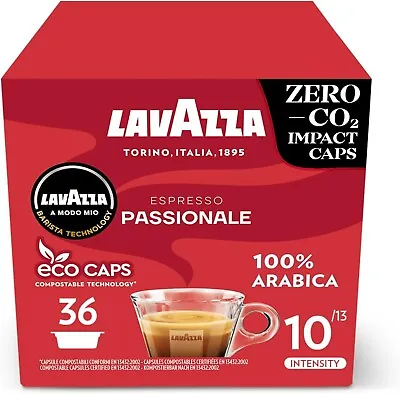 Lavazza A Modo Mio Passionale Coffee Pods Espresso 100% Arabica 36 Capsules NEW • £9.97