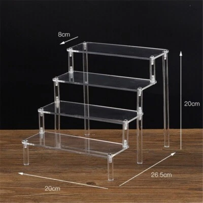 £10.69 • Buy 2-4Step Display Stand Counter Retail Riser Acrylic Nail Polish Figure Toy Plinth