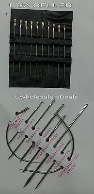 18 Needles Curved Mattress Upholstery Sail Carpet & Self Threading Needles NEW • $5.99