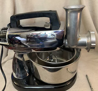 Vtg Dormeyer Silver Crest Stand Mixer Model SM13CH W/Bowls Beaters & Grinder • $55.25