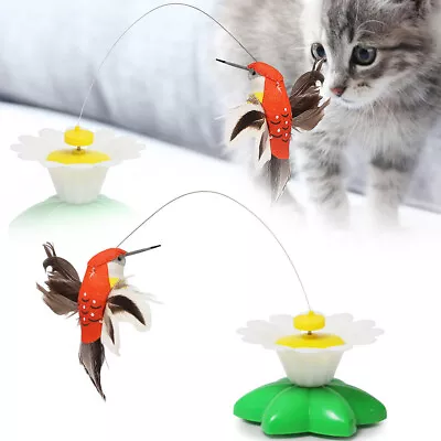 Electric Bird Teaser Kitten Toy Auto Rotate Cat Teaser Training Interactive Toys • £5.49