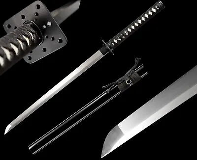 Handmade Full Tang Sharp Samurai Katana Black Replica Of Enter The Ninjato Sword • $230