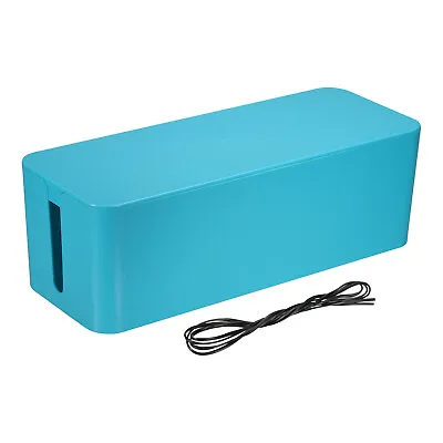 Cable Management Box Cord Organizer Box W Tie For Home Large Blue • £24.97