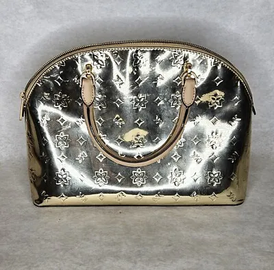 Michael Kors Monogram Empriente Gold Silver Metallic Mirror Purse Tote Handbag • $99.99
