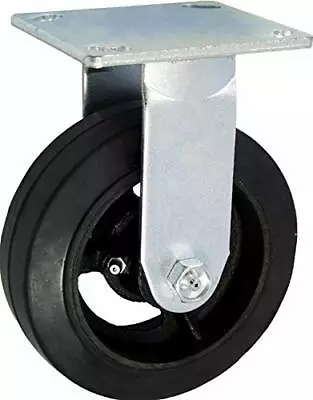 CasterHQ 6  X 2  Inch Rigid/Fixed Caster - Mold ON Rubber Wheel - 550 Lbs Capaci • $32.99