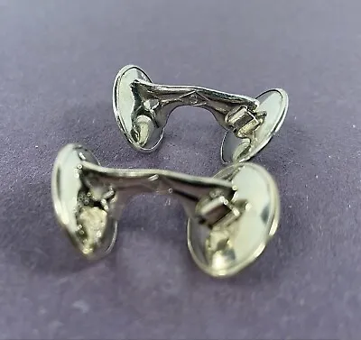 Vintage BELAIS 18K White Gold Front Set Of Cufflinks Size: S • $20.97