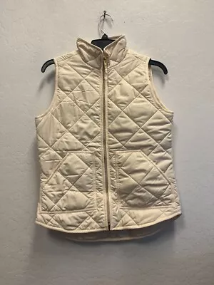 J CREW Womens White Puff Vest XSmall K4209 • $35