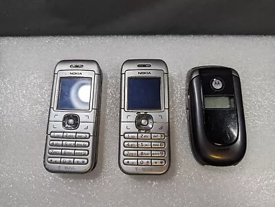 Nokia 6030 ( T-Mobile ) X2 Motorola V197 Used Cellphone Parts Lot • $20