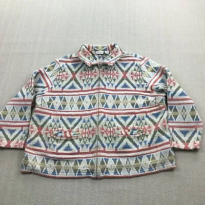 VINTAGE Fashion Bug Jacket Womens Plus 26 / 28 Aztec Southwestern Tapestry • $17.50