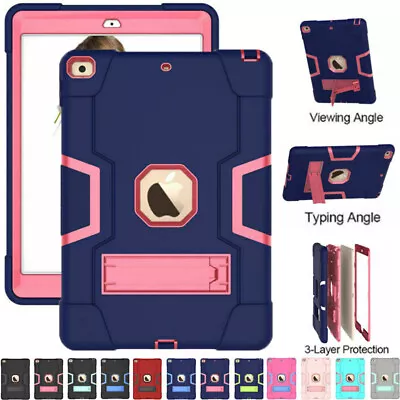 For IPad 5/6/7/8/9/10th Gen Mini Air Pro Case Heavy Duty Shockproof Stand Cover • $28.49