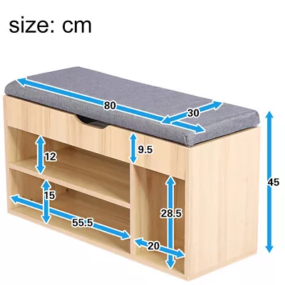 $72.95 • Buy Shoes Bench Shelf Organiser Cabinet Rack Shoe Box Artiss Storage Wooden ACB#