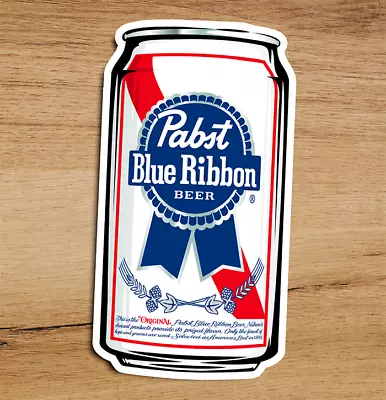 PBR Pabst Blue Ribbon Beer Premium Quality Vinyl Sticker Decal 3x1.5in • $4.49