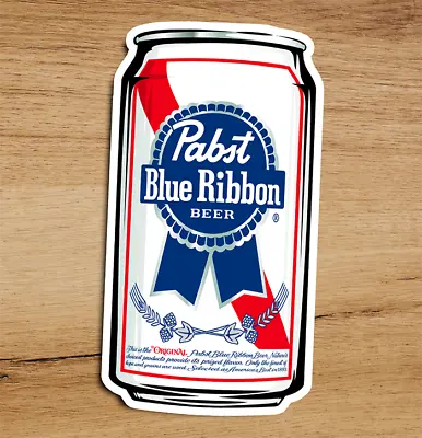 PBR Pabst Blue Ribbon Beer Premium Quality Vinyl Sticker Decal 4x2 • $4.99
