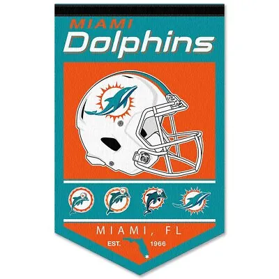Miami Dolphins History Heritage Logo Banner Flag • $19.95