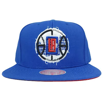 LA Clippers Mitchell & Ness NBA Snapback Hat Glitch 3D Logo Blue Cap NWT • $32.99