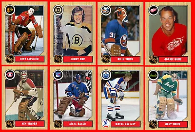 $1.93 • Buy Retro Wood Grain Style CUSTOM MADE HOCKEY CARDS 102 Different Series 6 YOU PICK