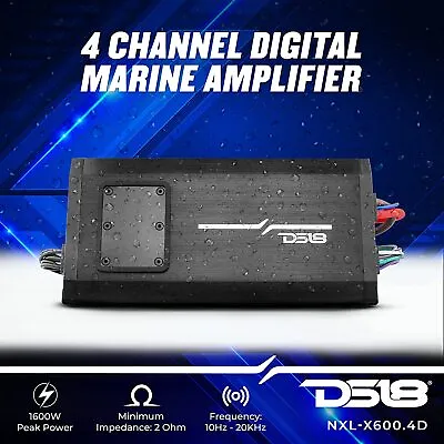 DS18 NXL-X600.4D 4 Channel Marine Powersports Amplifier 1600 Watt Class-D Amp • $329