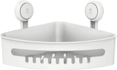 £13.45 • Buy Corner Shower Caddy Suction Mounted Vacuum Shelf Organizer Waterproof, Removable