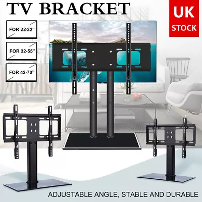 TV Stand Bracket Desk Top Monitor Table Mount VESA Universal For 22-70 Inch UK • £16.99