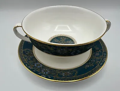 Royal Doulton Carlyle Soup Bowl And Saucer - 200ml ~ VGC • £14.25