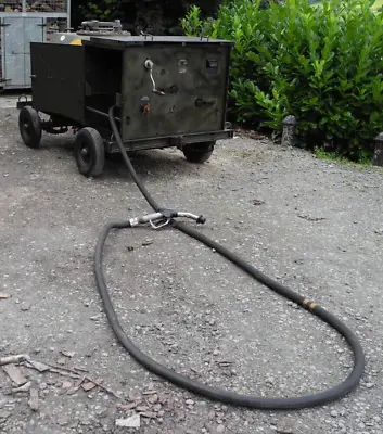 £950 • Buy Military Trailer Mobile Fuel Tank Bowser & PUMP Diesel Storage Tank 650Ltr ARMY