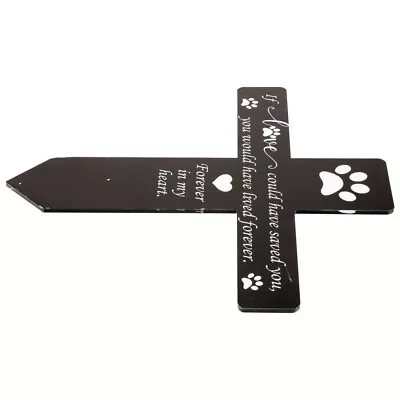 Dog Grave Marker Cross Memorial Pet Loss Stake Plaque Outdoor Garden Decor • $10.06