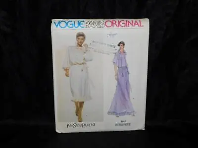 Vintage Vogue 1917 Size 14 Yves Saint Laurent Dress Paris Original Pattern Uncut • $19.99