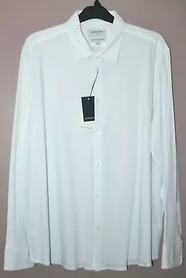 Mens M&s Autograph Luxury Stretch Fabric Shirt White Size 3xl Slim Fit - Bnwt • £19.99