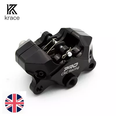 32mm Rear Brake Caliper Pump Cylinder 2 Pistons Racing Bike Motorcycle Aluminum • £35.99