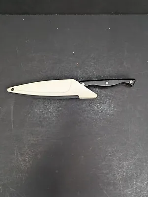 $10 • Buy Pampered Chef 9.5 Inch Black Handle Knife With Ivory Sharpening Case