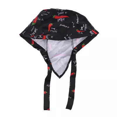 Chef Server Hat Bandanas Men Turban Baotou Skull Cap Professional • £5.15