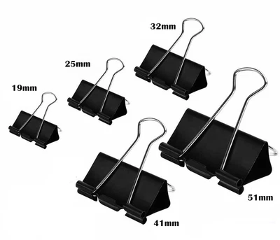 £3.79 • Buy BULLDOG FOLDBACK LETTER CLIPS Metal Binder PAPER GRIP Binding SMALL MEDIUM LARGE