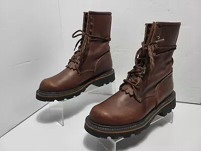 Red Wing Vintage Leather Work Logger Boots Size 7 B W/ Removable Keltie • $104.99