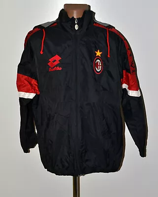 Ac Milan Italy 1995/1996 Training Football Jacket Jersey Lotto Size L • £151.19