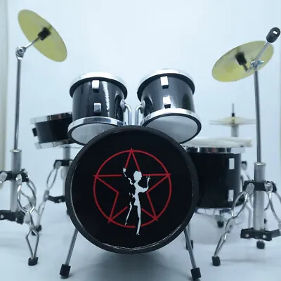 Miniatur Drum Set Rush Black Scale 1/12 Instrument Musical Gift Kit • $25