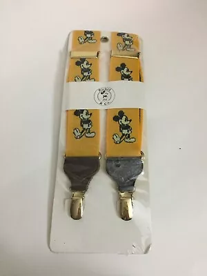 Vintage Disney Mickey Mouse Suspenders NIP 80’s Movies Streetwear • $24