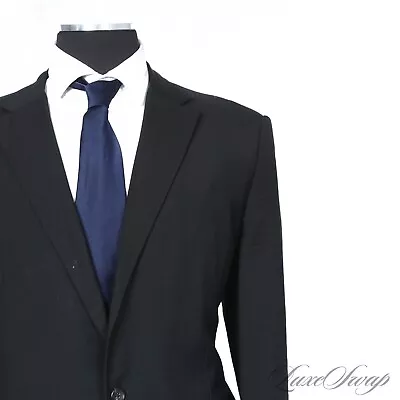 Jil Sander Tailor Made Italy Black Tropical Mohair Mix Sport Coat Jacket 56 NR • $9.99