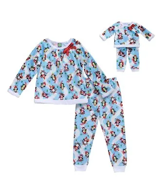 Dollie Me Girl 4-14 And Doll Matching Blue Penguin Pajamas Outfit American Girl • $24.99