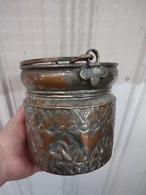  Tinned Copper Islamic Decorated Pot With Handle 8  • $68