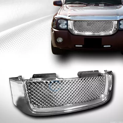 Fits 02-08 GMC Envoy Chrome Mesh Front Hood Bumper Grill Grille Guard ABS • $86.95