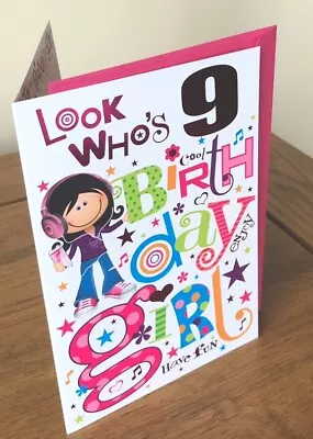 9th Birthday Girl Card 7.5” X 5.5” Design By Simon Elvin New Ref 920 • £1.75