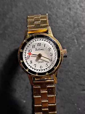 Vintage Ladies BAHAMAS ORBIT Mystery Dial Mechanical Watch Runs!  NO RESERVE! • $9.99